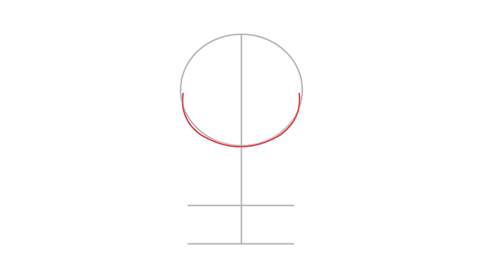 可爱动漫跟画教程：六步画卫衣 Q 版全身人物 — 步骤 1: 预留完整人物位置