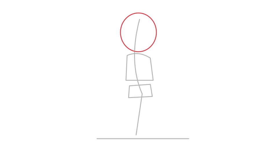 Drawing character tutorial: create a simple full-body explorer — step 2: Block the head, ribs and pelvis