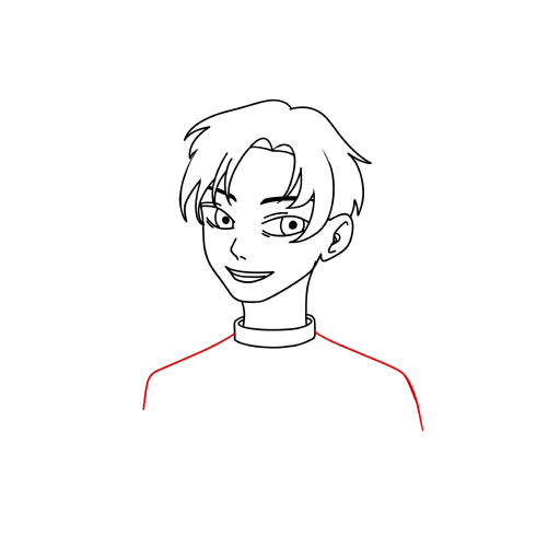 Anime boy — step 10