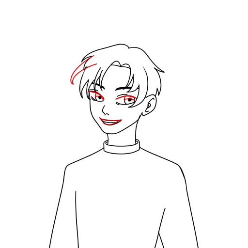 Anime boy — step 12