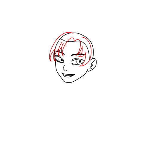 Anime boy — step 7