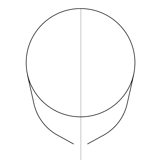 Anime head drawing tutorial — step 4