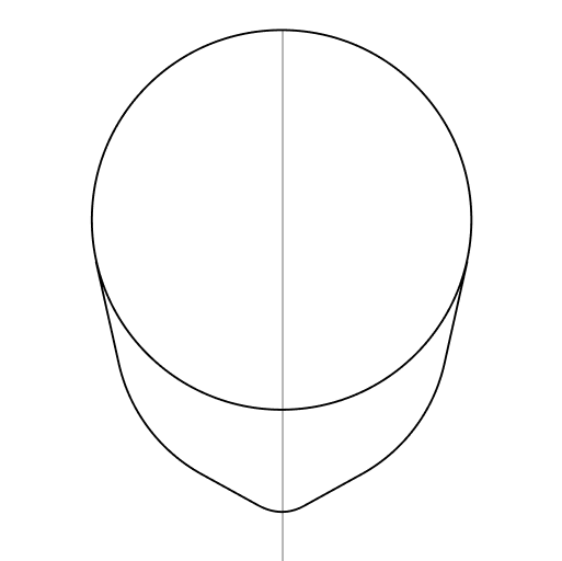 Anime head drawing tutorial — step 5