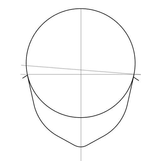 Anime head drawing tutorial — step 6