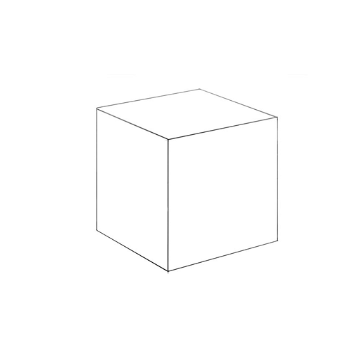 Drawing a cube step by step — step 5