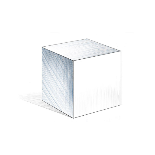 Drawing a cube step by step — step 7