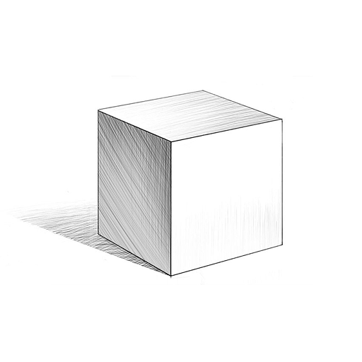 Drawing a cube step by step