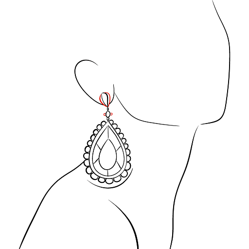 Earring on the Ear — step 8