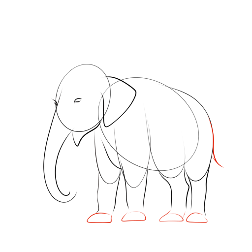 Elephant — step 8