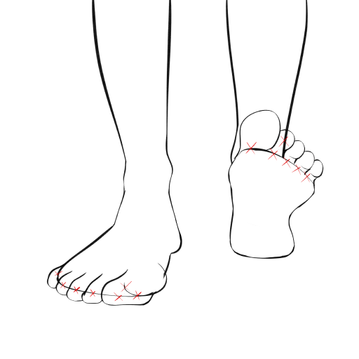 Feet — step 11