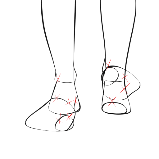 Feet — step 7