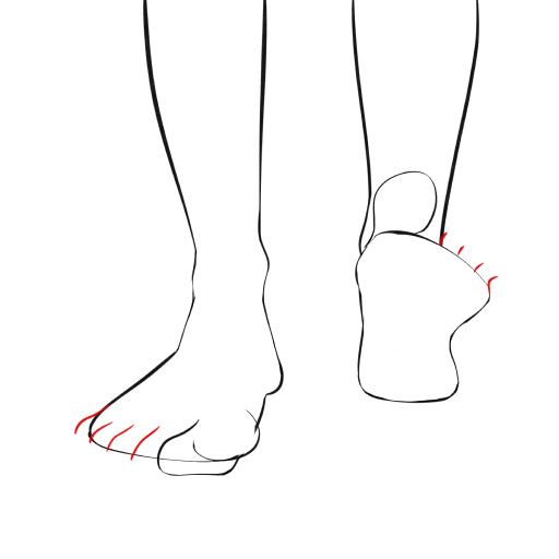 Feet — step 9
