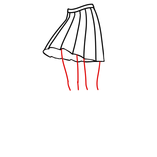 日本女学生的腿 — 步骤 7