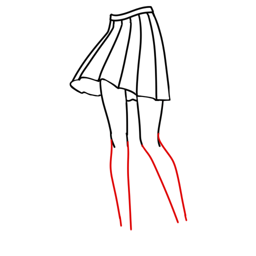 日本女学生的腿 — 步骤 8