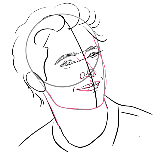 Guy in Semi-Profile — step 8