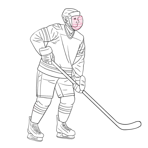 Hockey Player — step 12
