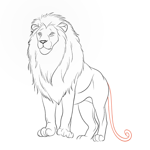 Lion — step 11