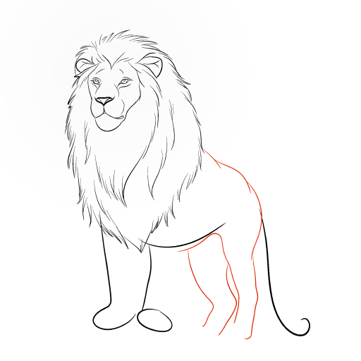 Lion — step 8