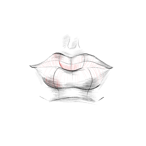 Lips in Profile — step 13