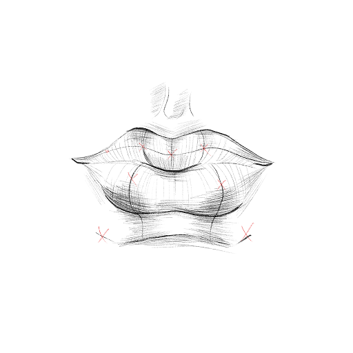 Lips in Profile — step 14