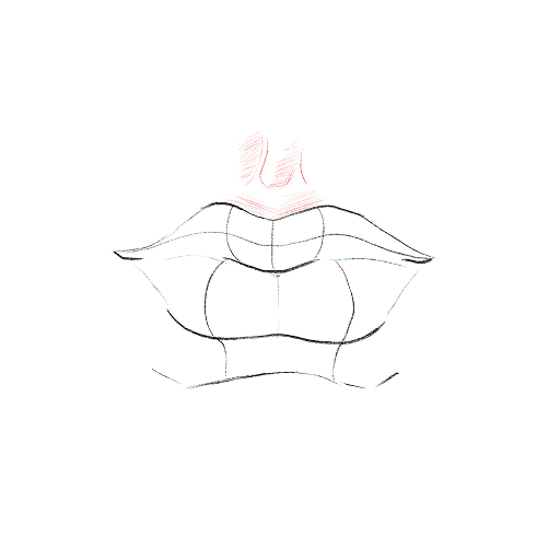 Lips in Profile — step 9