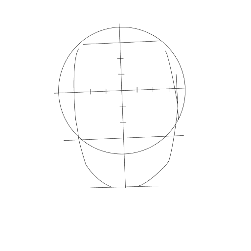 Learning how to draw a human face — step 3