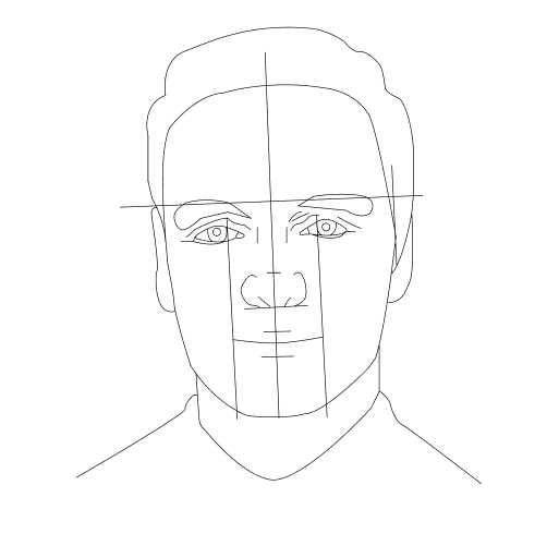Learning how to draw a human face — step 7
