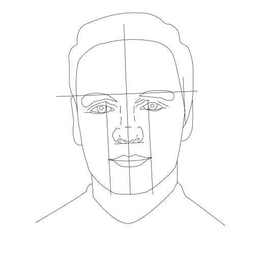 Learning how to draw a human face — step 8