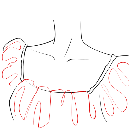 Necklace on the Neck — step 6