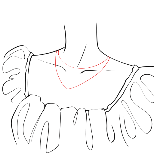 Necklace on the Neck — step 8