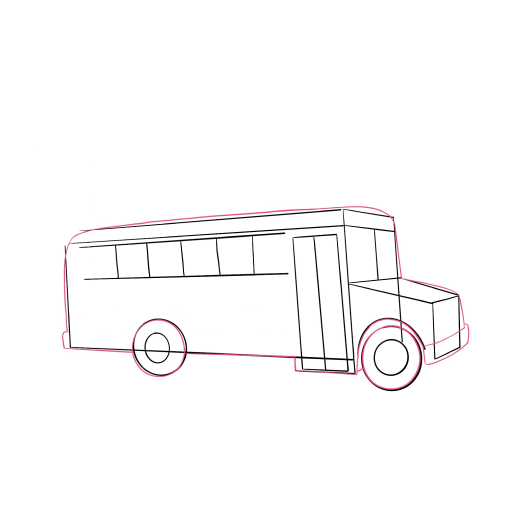 School Bus — step 4