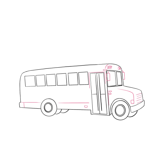 School Bus — step 6