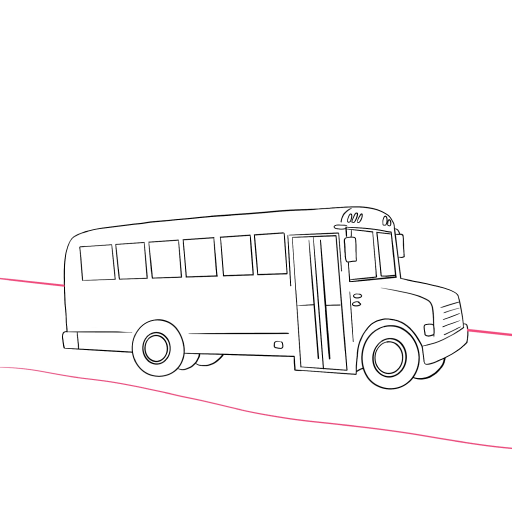 School Bus — step 7